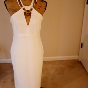 TFNC LONDON white dress with gold accent